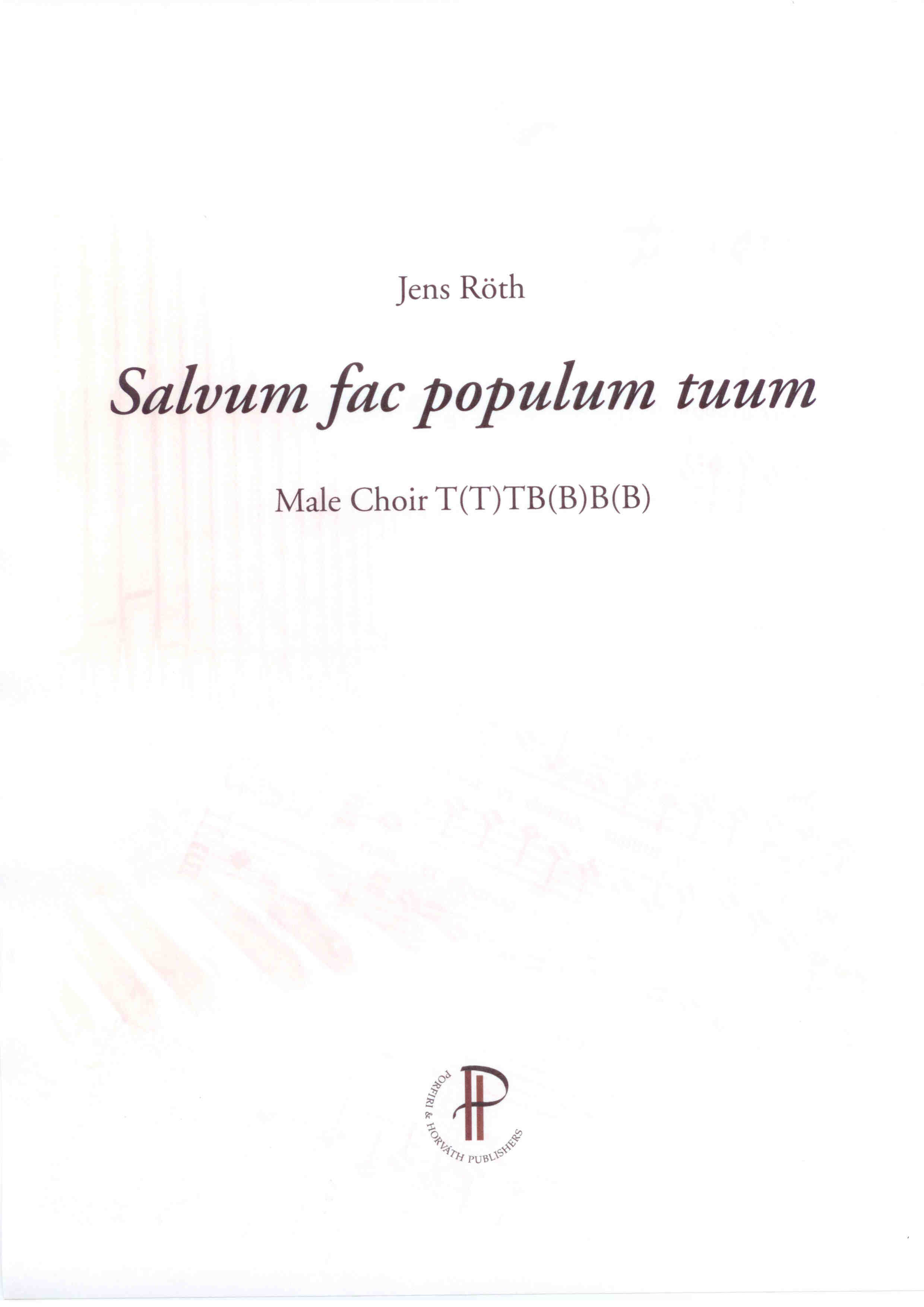 Salvum fac populum tuum - Show sample score
